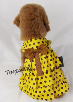 Layered Polka Dot Dress (Mustard Yellow)