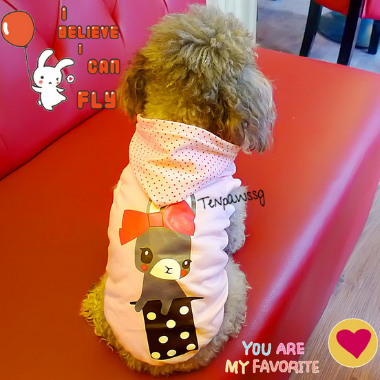 Baby Pink Deer Deer Hoodie Top