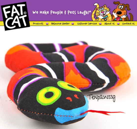 US Imported Fat-Cat Crackling Snake Chew Toy